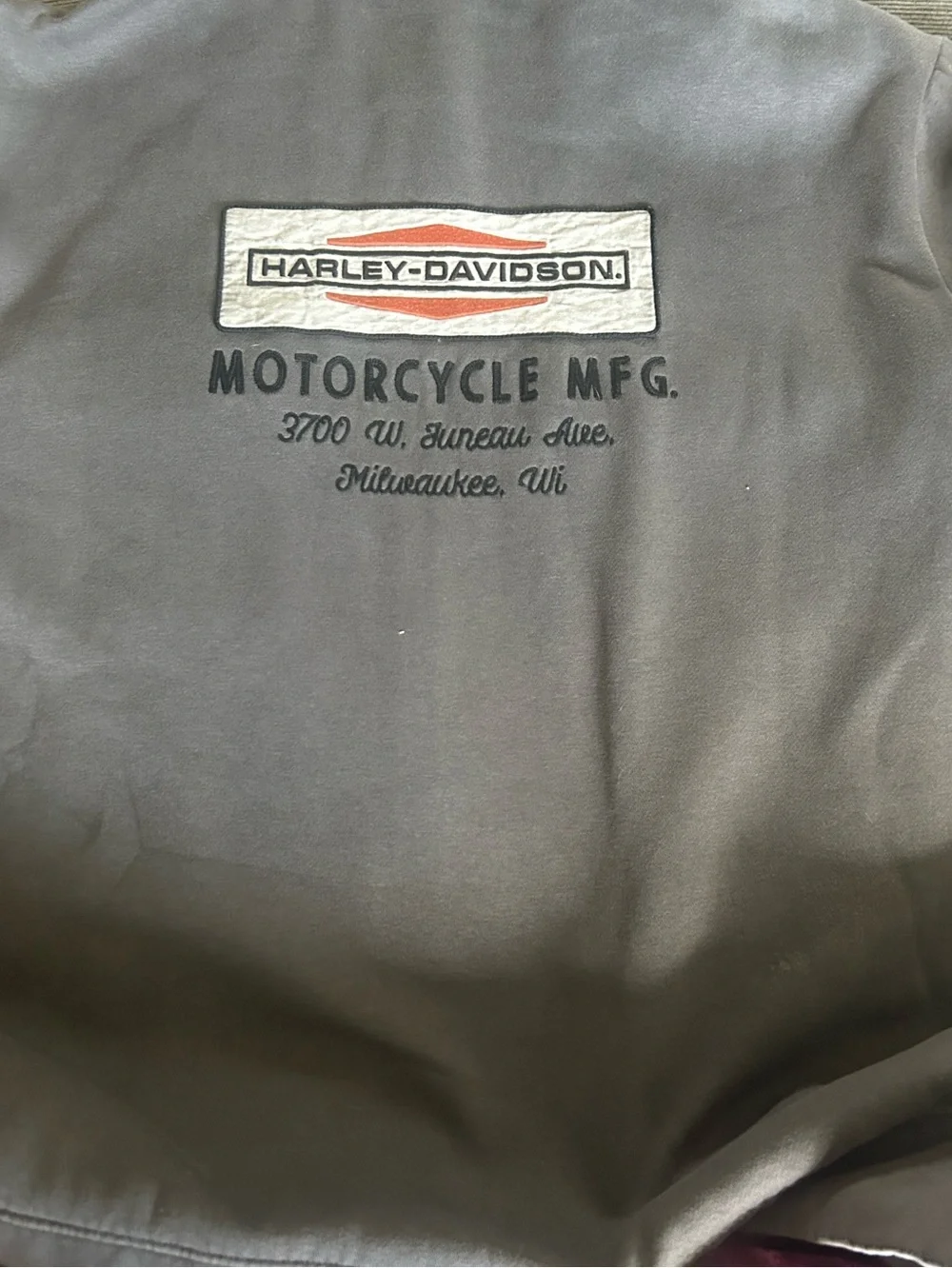 Harley Davidson Men’s Stacked Logo Chest Pocket Zip Front Jacket/Hoodie size XL - Picture 6 of 7